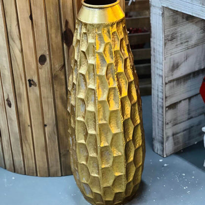 Vaso Dourado em Metal – 68cm