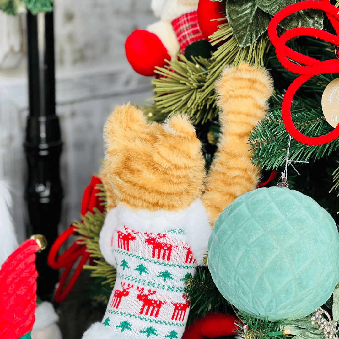 Gatinho Laranja Natalino 57cm