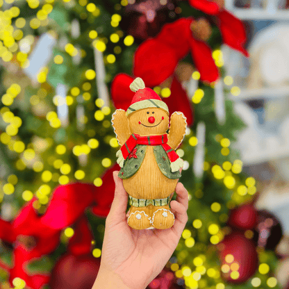 Gingerbread Natalino Filho de Resina 16cm