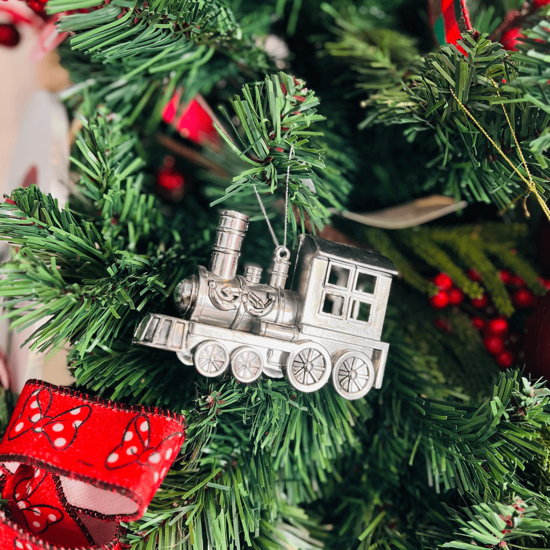 Trem Decorativo Prata 13x8cm