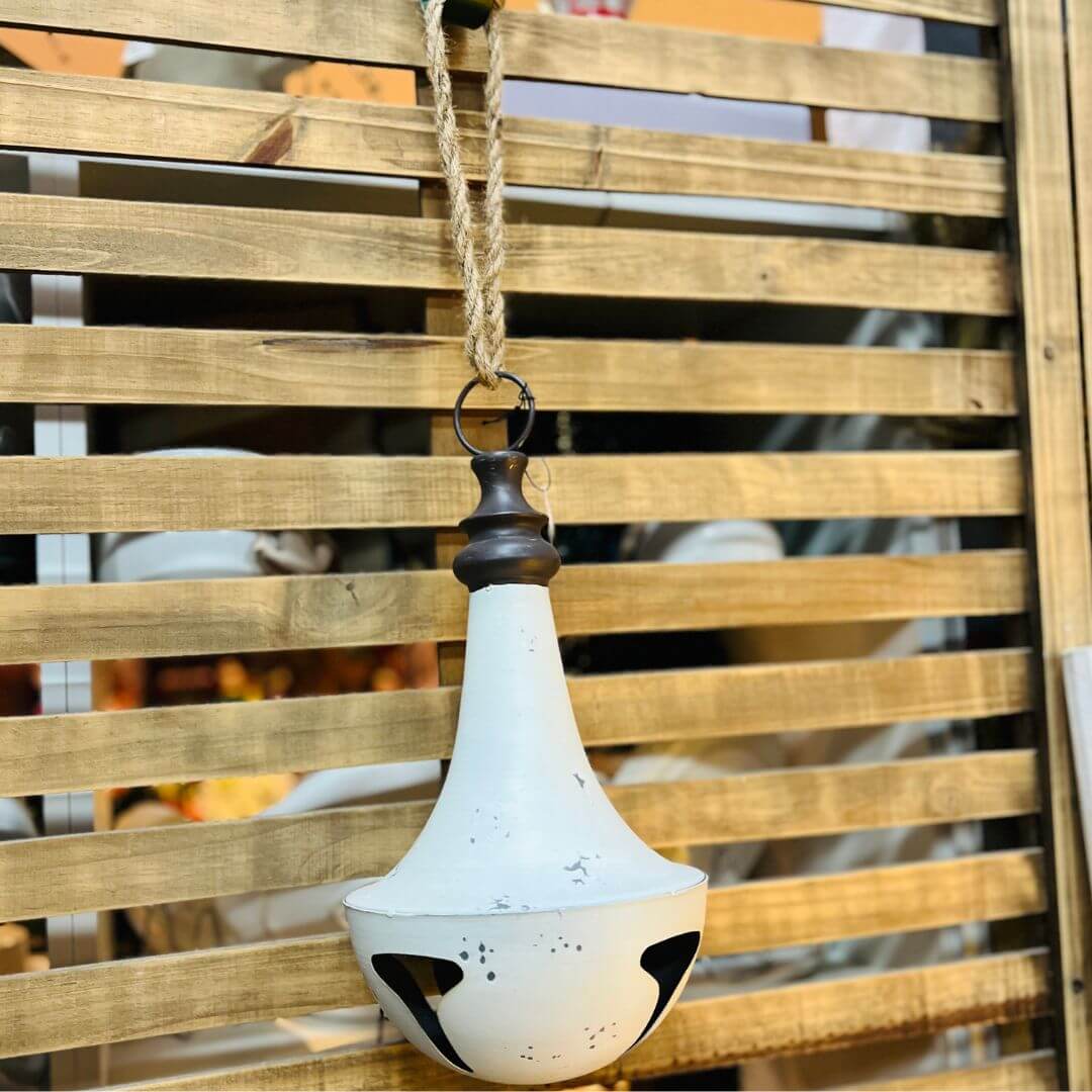 Guizo Decorativo Natalino de Metal com Corda - 39cm