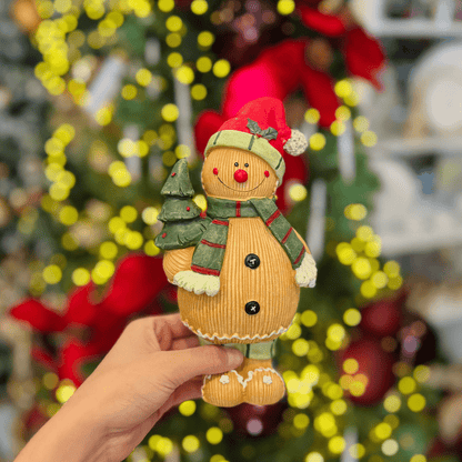 Gingerbread Natalino Papai de Resina 23cm