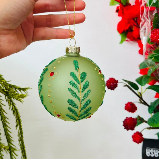 Bola Decorativa Natalina em Vidro Borossilicato - 8 cm