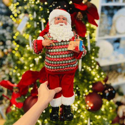 Papai Noel Colecionável Fábrica de Brinquedos 46cm