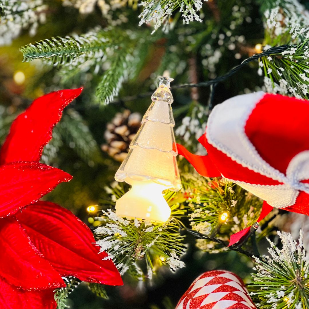 Árvore de Natal Com Led Branco 4x5x11cm