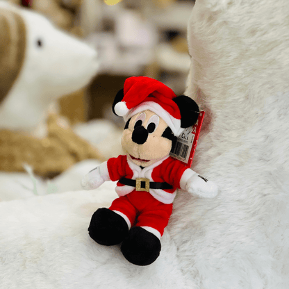 Mickey Noel Vermelho e Branco de Pelucia 15cm
