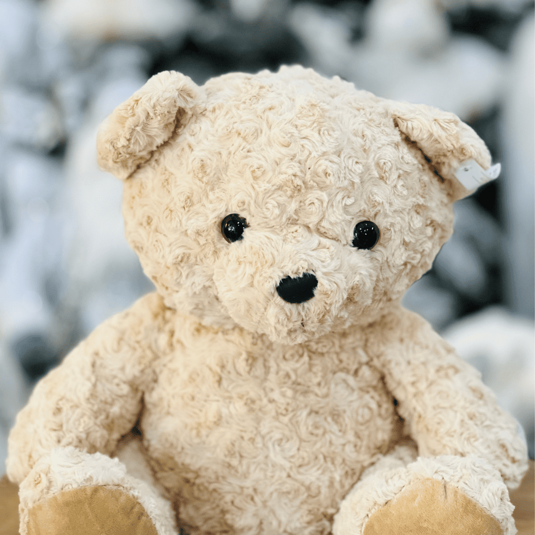 Urso de Pelucia Peludo Bege 35cm