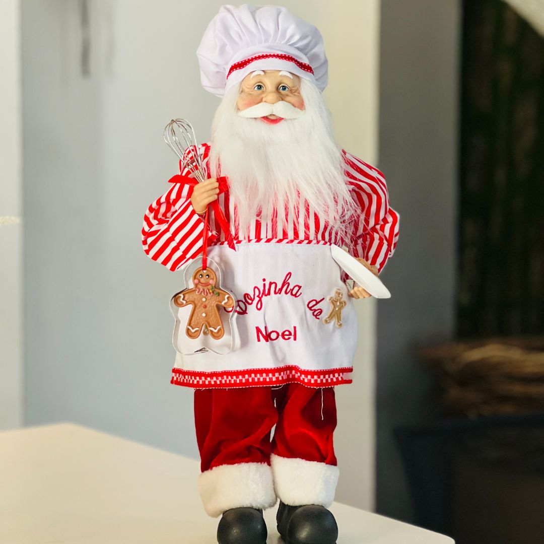 Papai Noel Cozinheiro - 45cm
