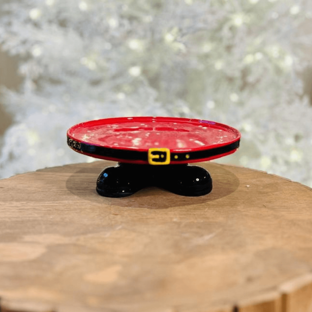 Suporte com Pé Papai Noel - 24 cm