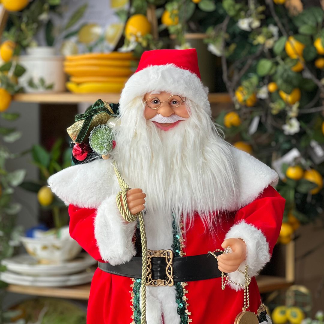 Papai Noel Tradicional com Detalhes - 60cm