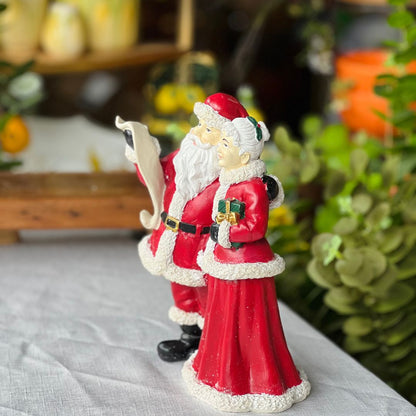 Papai e Mamãe Noel lendo cartinha - 23,5x17,5cm
