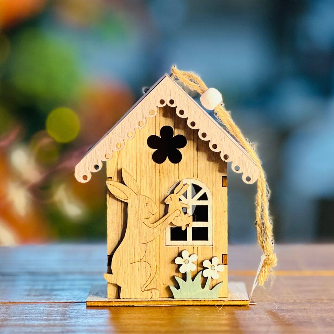Enfeite Para Pendurar Casa Rosa - 11cm
