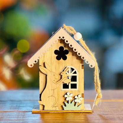 Enfeite Para Pendurar Casa Rosa - 11cm