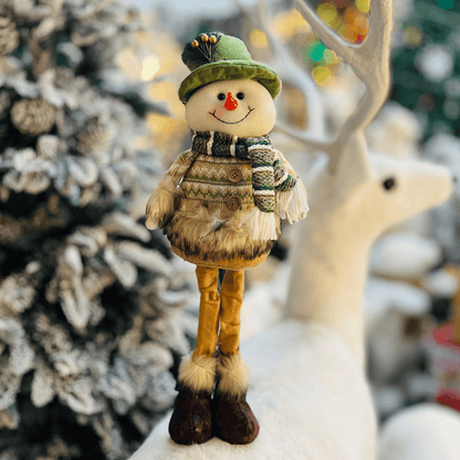 Boneco de Neve Natalino Em Pé Verde 53cm