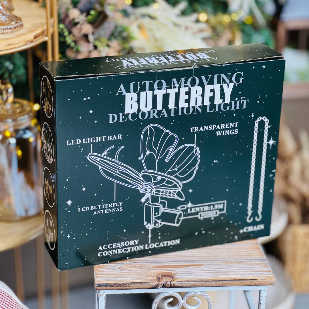 Borboleta Butterfly - 40cm Com Led Movimento Para Pendurar