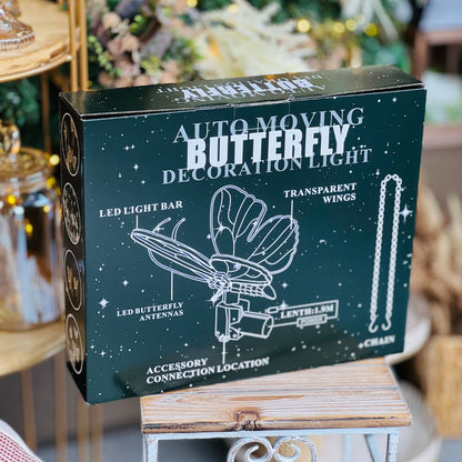 Borboleta Butterfly - 40cm Com Led Movimento Para Pendurar