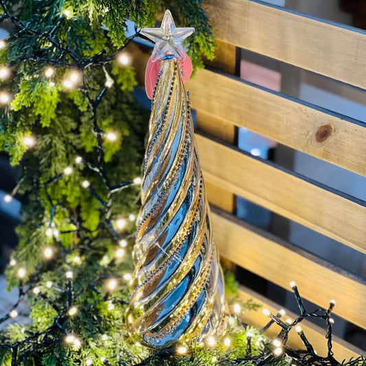 Árvore de Natal Decorativa com Strass | 28cm