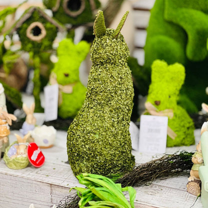 Coelho Decorativo Grama Verde - 37cm