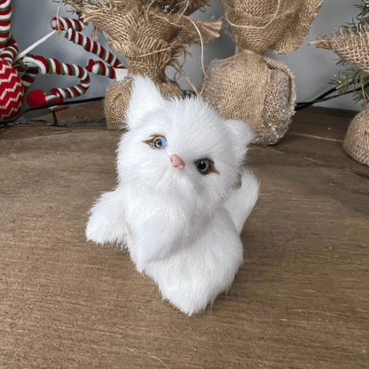 Enfeite para Pendurar Gato Branco 7x4x7cm