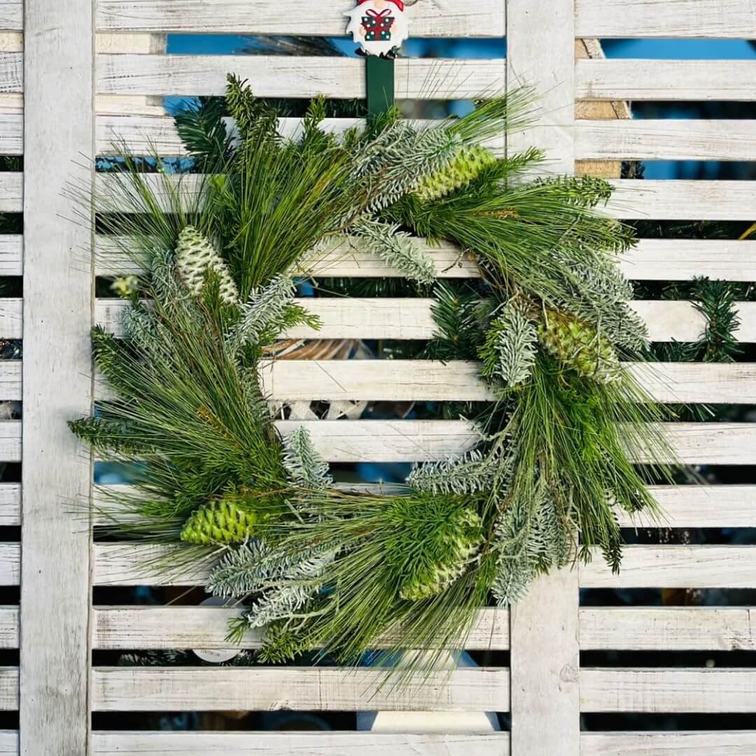 Guirlanda Cipreste Pinha Toque Real - 66cm Verde