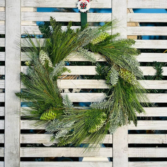 Guirlanda Cipreste Pinha Toque Real - 66cm Verde