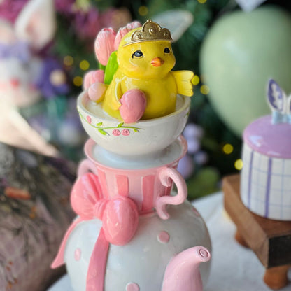 Pintinho no Bule e Xícaras - 33cm