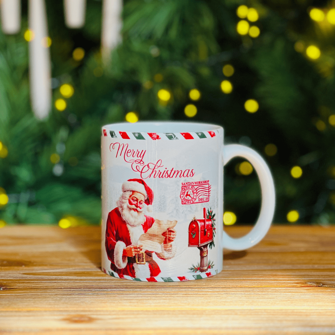 Caneca de Porcelana Cartas para o Papai Noel 300ml