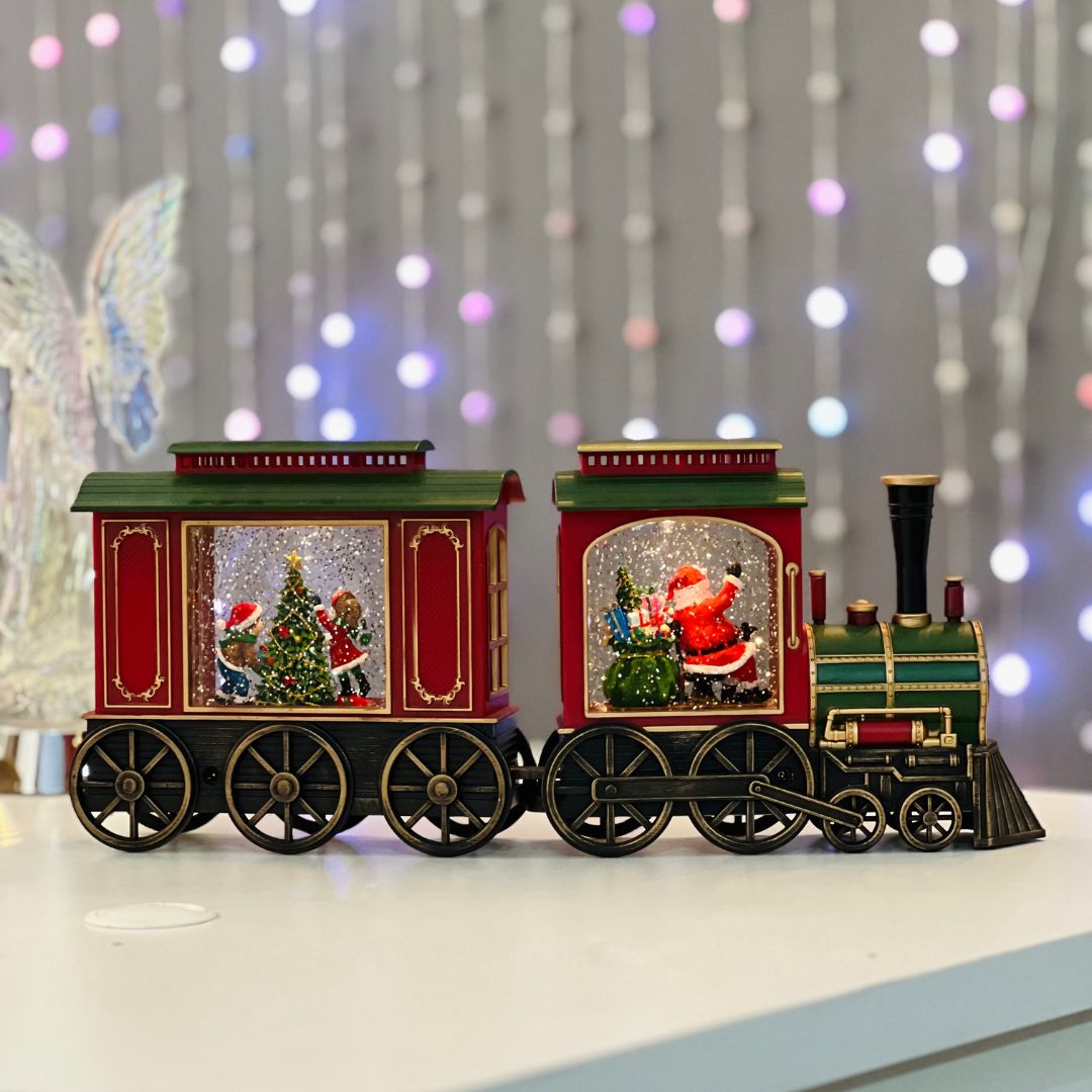 Trem Natalino com Led e Música Resina/Plástico - 19,8x48cm