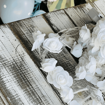 Cordão de Flor Fio Transparente 220v 300 LEDs 5m (Branco Quente/Frio)