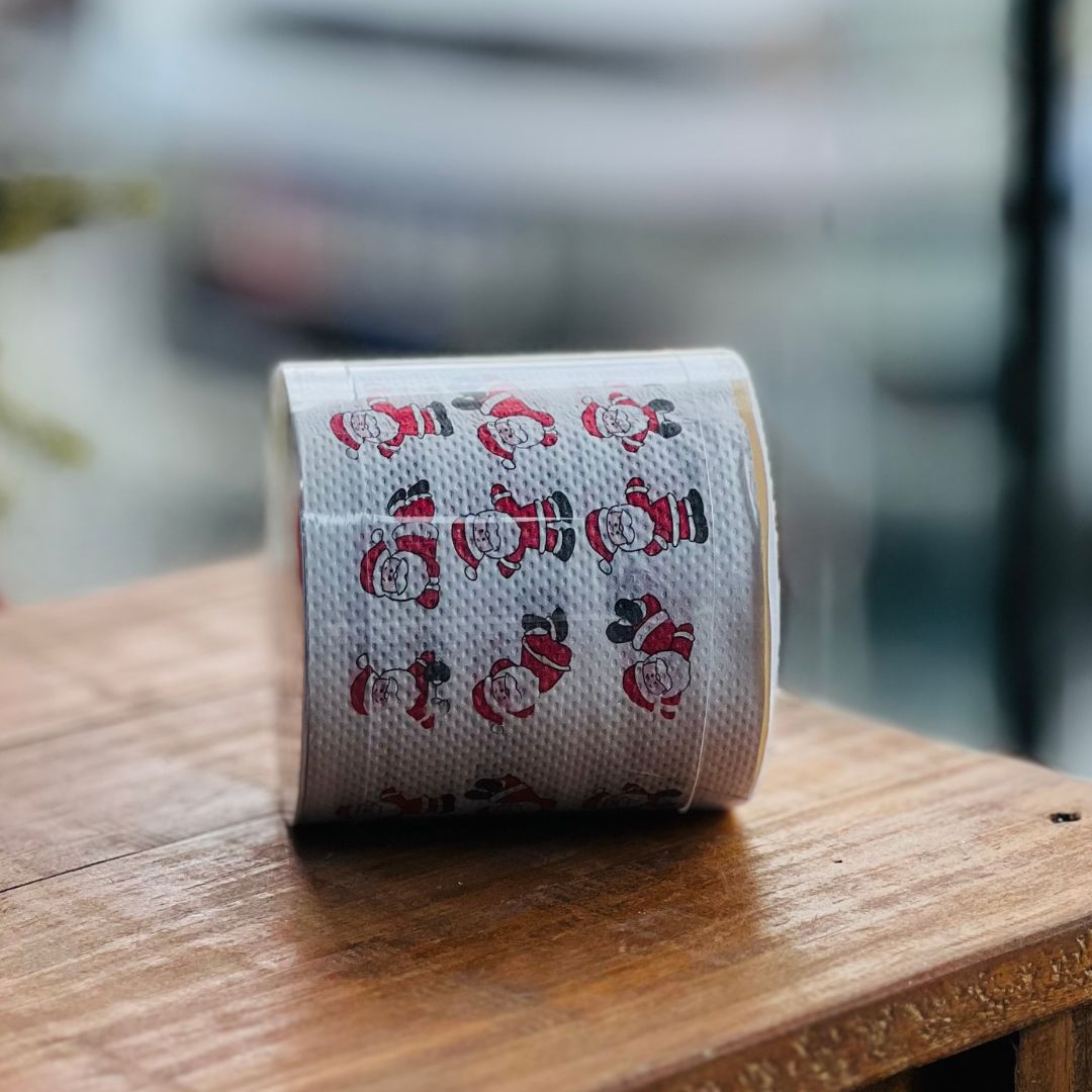 Papel Higiênico de Natal Decorativo - 30mtsx10cm