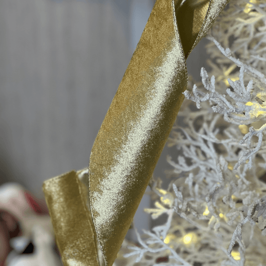 Fita Aramada de Veludo Ouro – 15cm