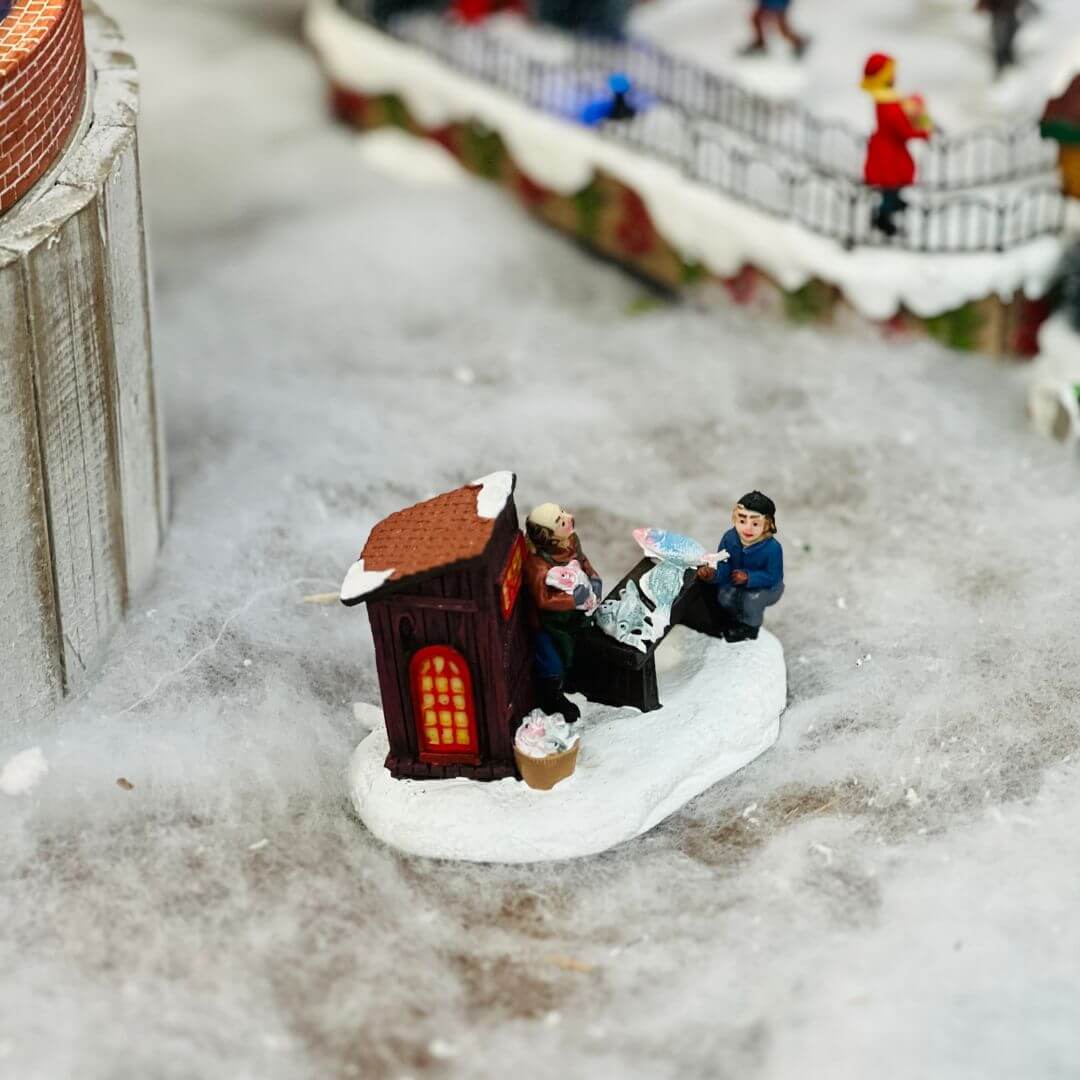 Cenário Natal Pescador 6x10x6cm