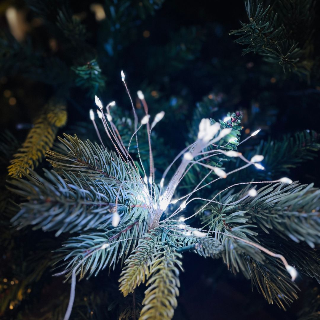 Pisca Fogos de Artifício - 4m - 320 Leds - Branco Frio - Bivolt - Funções