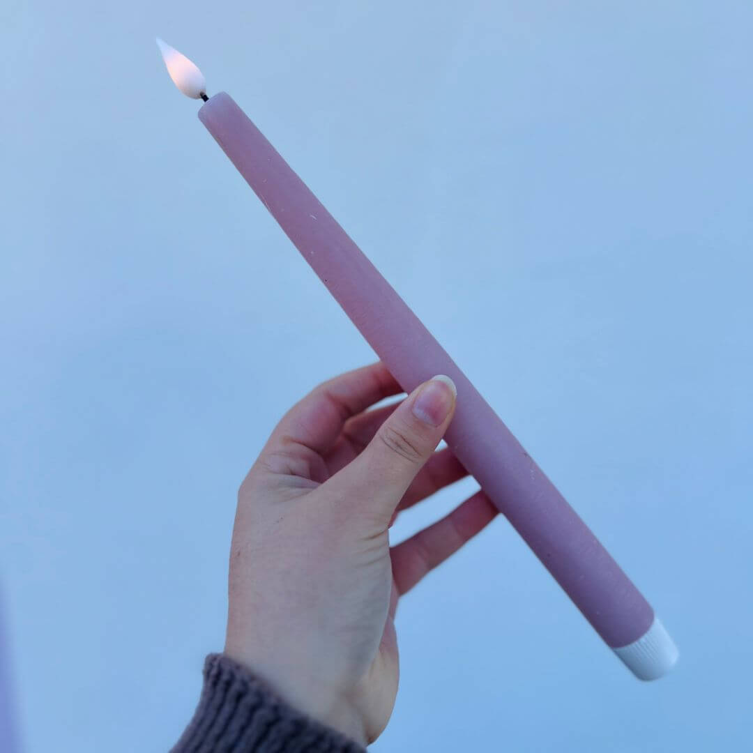 Jogo de Velas Decorativas com LED – 29cm (2 Peças)