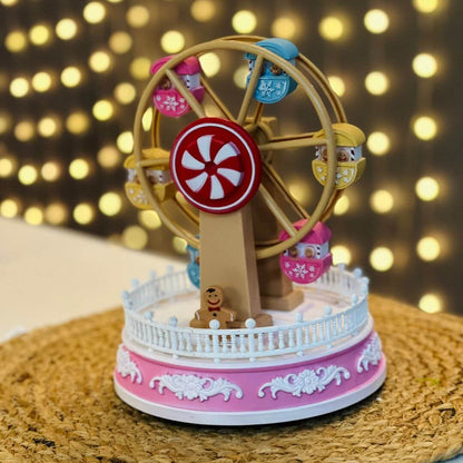Roda Gigante Candy com LED e Movimento Colorida – 24 cm