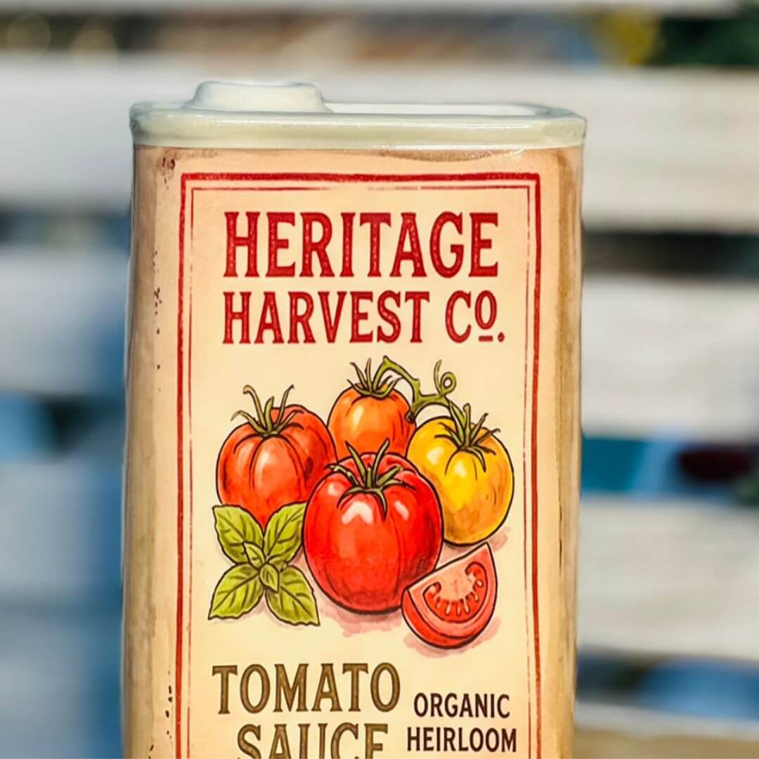 Vaso Tomate  e Salsa -  11x6x18cm