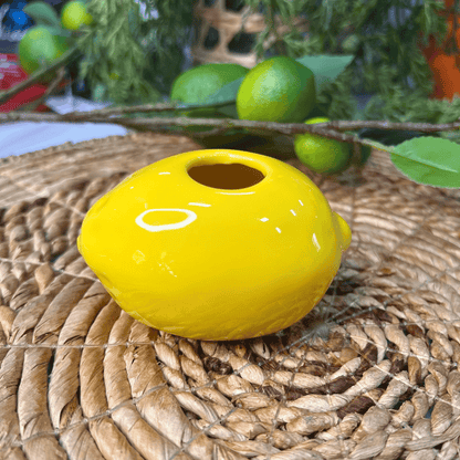 Vaso Limao Tutti-frutti de Cerâmica 5x9,5cm