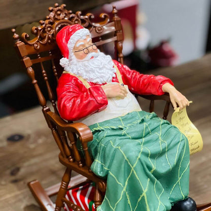 Papai Noel Decorativo na Cadeira de Balanço com Movimento e Música – 27cm