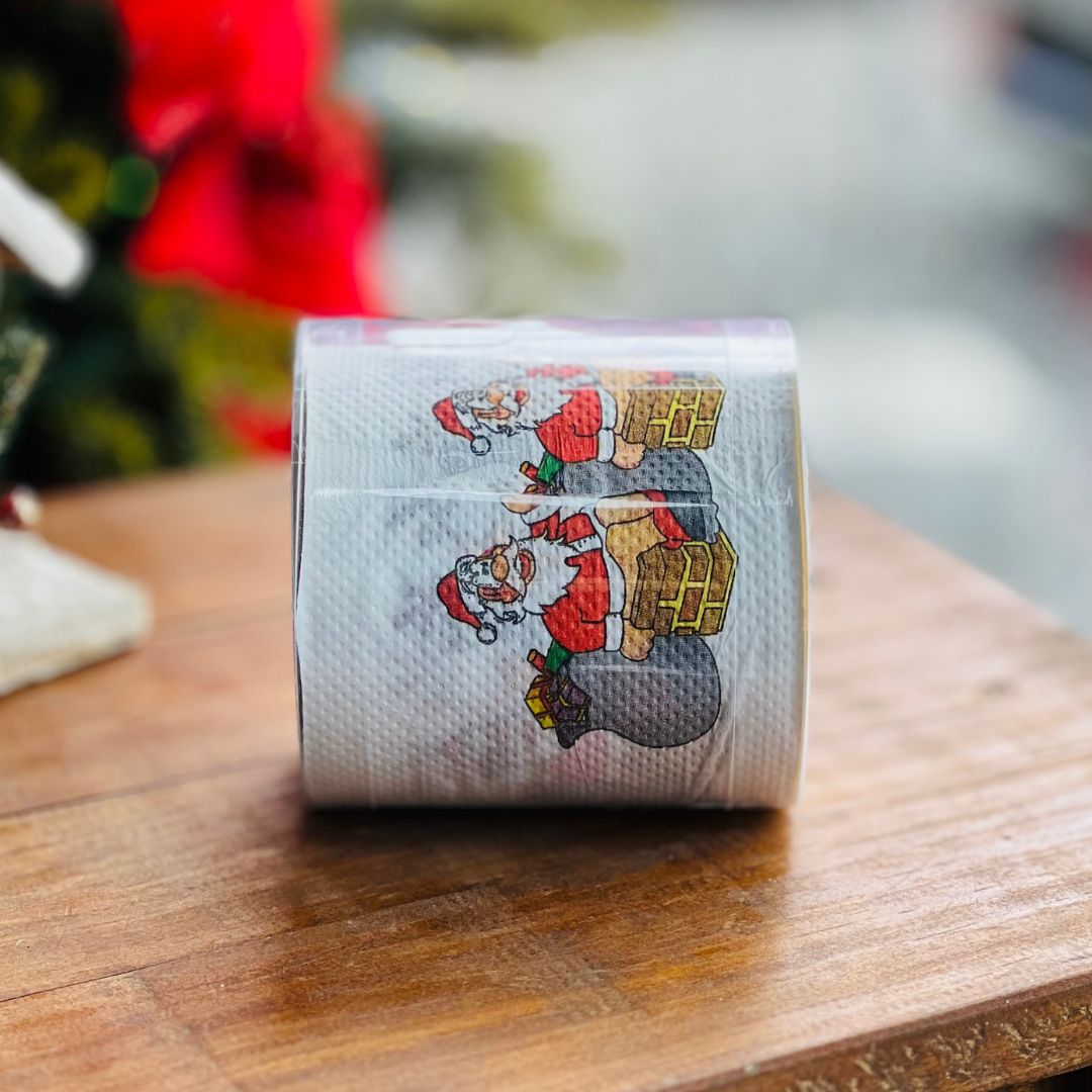 Papel Higiênico de Natal Decorativo - 30mtsx10cm