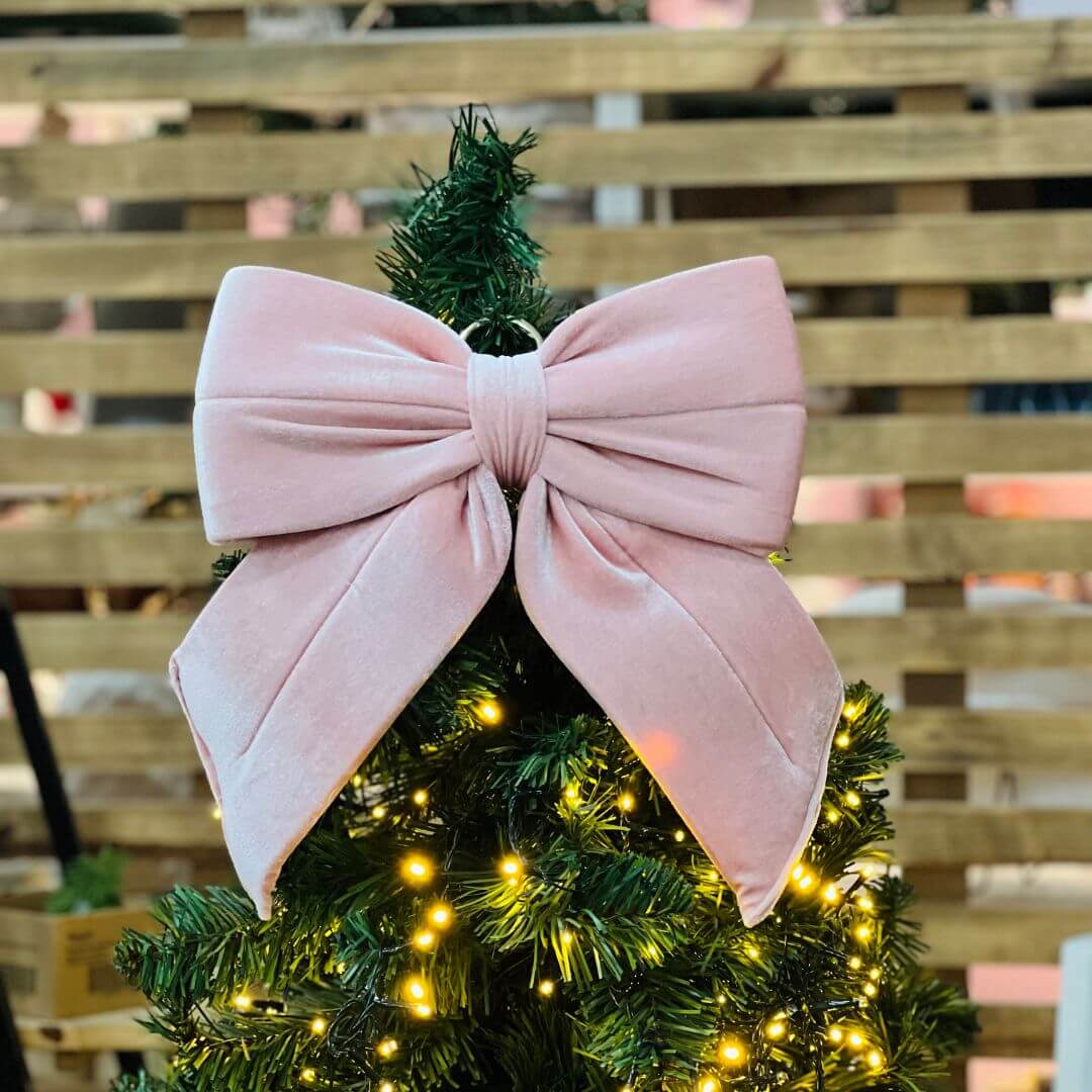 Laço Decorativo em Tecido Médio Rosa Charlotte