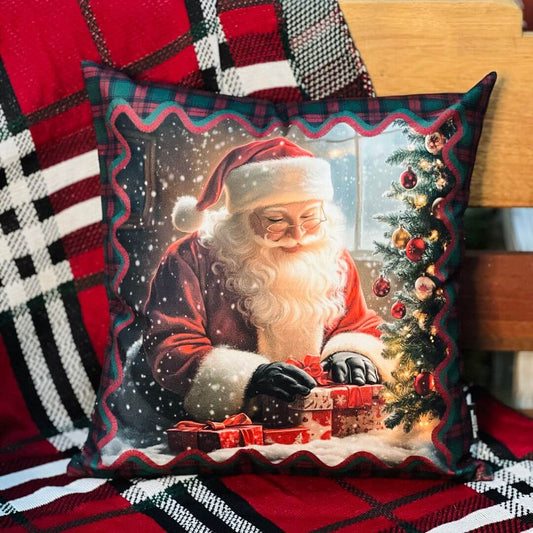 Capa Natalina Noel Com Presentes - 43cmx43