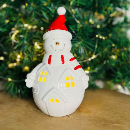 Boneco de Neve  Decorativo C/led - 20,5x12,5x10,7cm