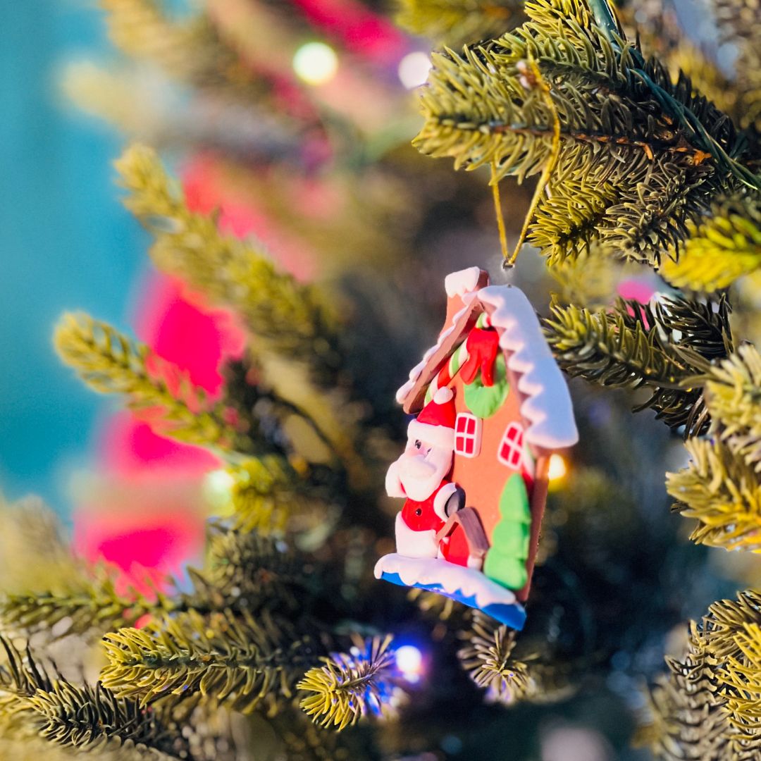 Enfeite Para Árvore  - Casinha Papai Noel 7,5x8cm