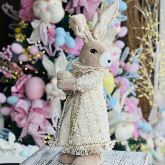 Coelha Tecido Com Borbolete - 48cm