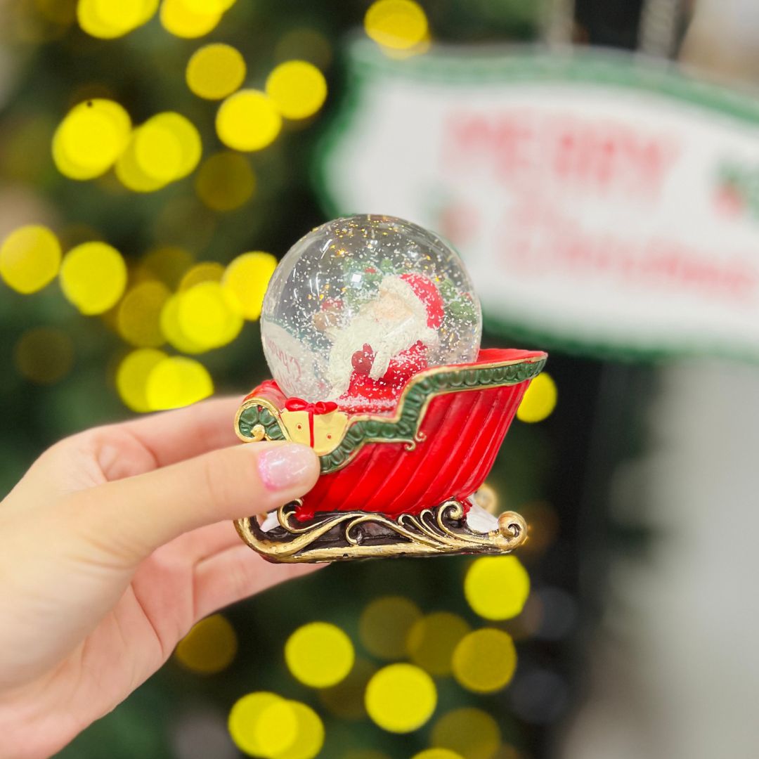 Enfeite Decorativo Globo Papai Noel - 10cm