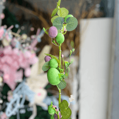 Festão Com Ovos Verde e Roxo 1,50m