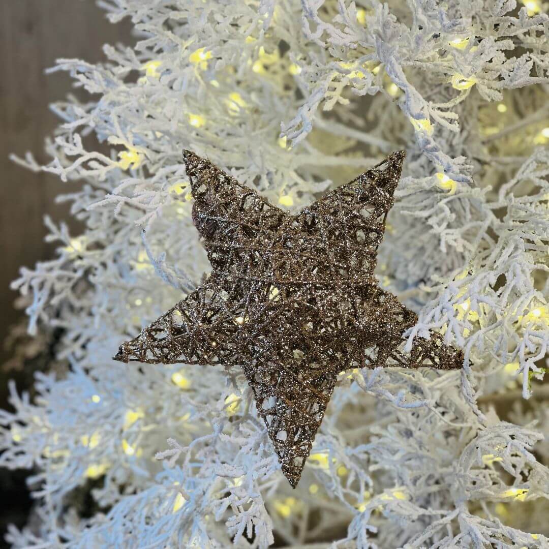 Estrela Aramada Cipo 30cm Natural Champanhe