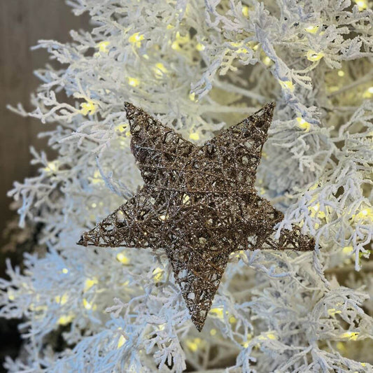 Estrela Aramada Cipo 30cm Natural Champanhe