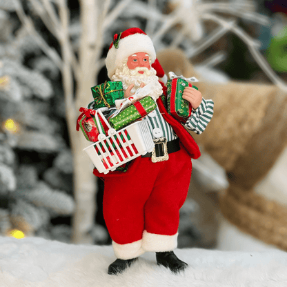 Papai Noel Colecionável Compras do Noel 28cm