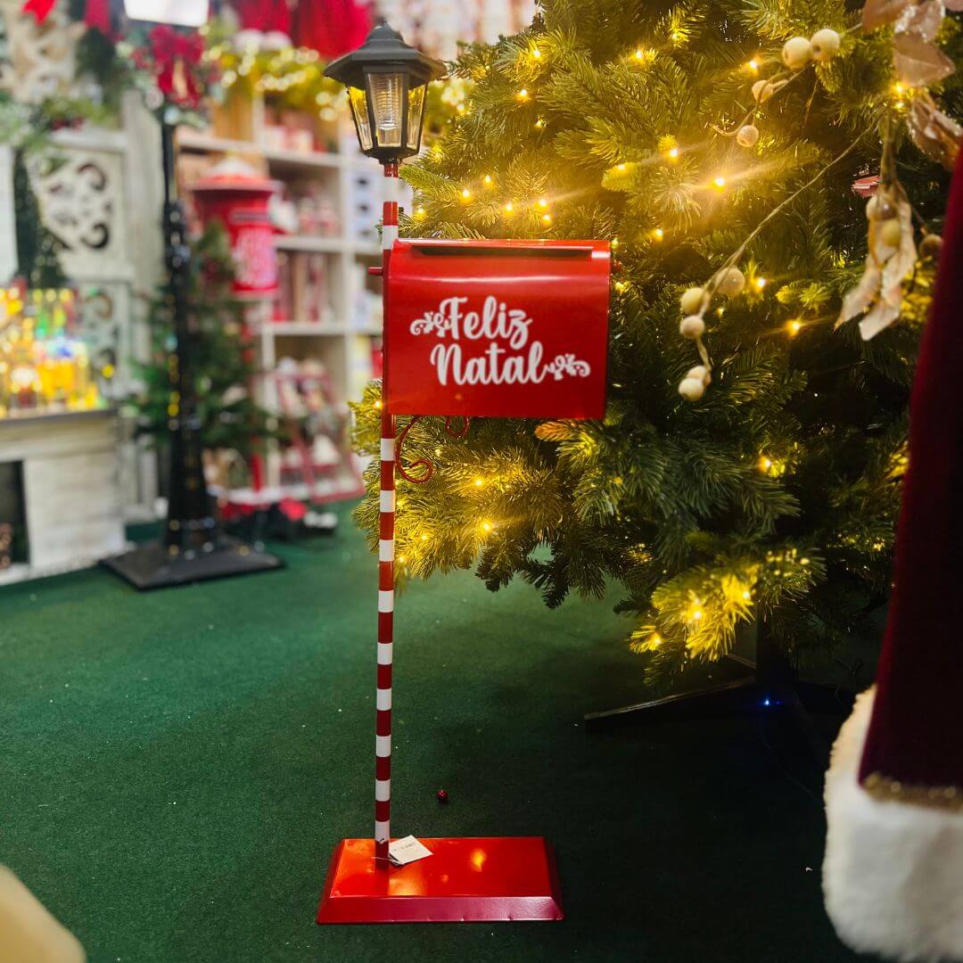 Caixa de Correio Natal C/ Luz Solar – 100cm